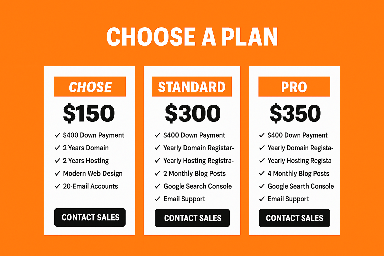 Lawn Care Web Design packages